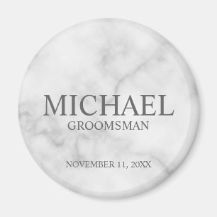 Name und Monogramm des Personalisierten Trauzeugen Magnet