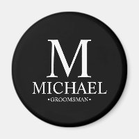 Name und Monogramm des Personalisierten Trauzeugen