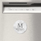 Name und Monogramm des Personalisierten Trauzeugen Magnet (In Situ (Geschirrspüler))