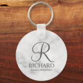 Name und Monogramm des Personalisierten Trauzeugen Schlüsselanhänger (Vorderseite)