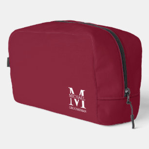 Name und Monogramm des personalisierten Trauzeugen Waschbeutel