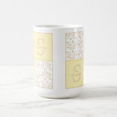 Name und Monogramm Gelbe Tasse (Mittel)