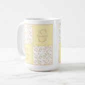 Name und Monogramm Gelbe Tasse (Vorderseite Links)