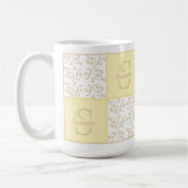Name und Monogramm Gelbe Tasse (Links)