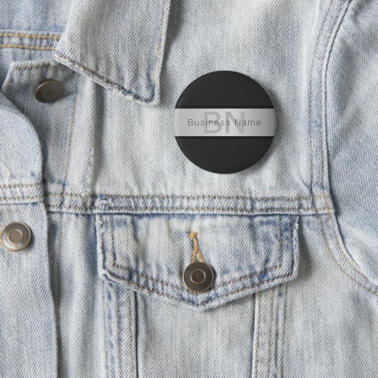Name und Monogramm | Grays & Imitate Silver Look Button (Beispiel)