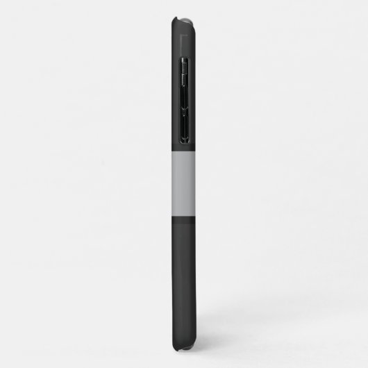 Name und Monogramm | Grays & Imitate Silver Look Case-Mate iPhone Hülle (Hinten/Links)