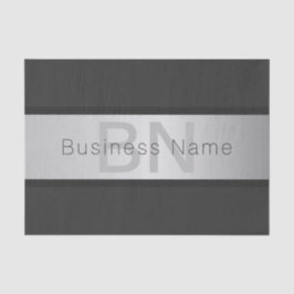 Name und Monogramm | Grays & Imitate Silver Look Seidenpapier