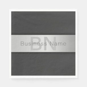 Name und Monogramm Grays & Imitate Silver Look Serviette