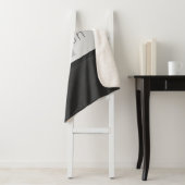 Name und Monogramm | Grays & Imitate Silver Look Sherpadecke (Beispiel)