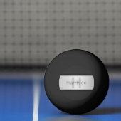 Name und Monogramm | Grays & Imitate Silver Look Tischtennisball (Netto)