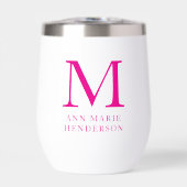 Name und Monogramm in Pink (Vorderseite)