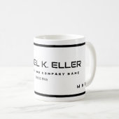 Name und Monogramm Kaffeetasse (VorderseiteRechts)