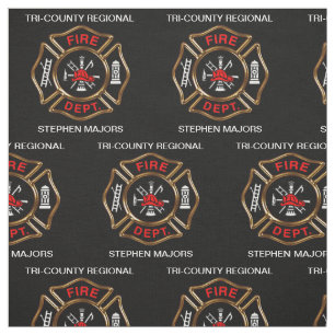 Name und Name der Feuerwehr Stoff