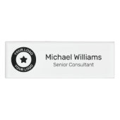 Name und Name des Firmenlogos für benutzerdefinier Namenschild (Vorderseite)