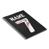 Name und Nummer 7 Baseball, Baseball-Team Notizblock (Rechte Seite)