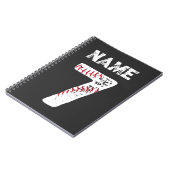 Name und Nummer 7 Baseball, Baseball-Team Notizblock (Linke Seite)