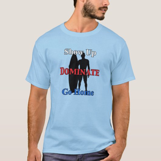 Name und Nummer auf Back Serious Surfer T - Shirt (Vorderseite)