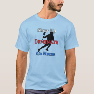 Name und Nummer auf der Rückseite Seriöser Lacross T-Shirt