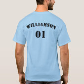 Name und Nummer auf der Rückseite Seriöser Snowboa T-Shirt (Rückseite)