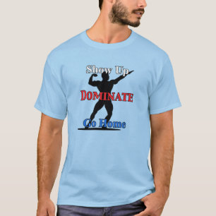 Name und Nummer der Back Dominate Bodybuilding T-Shirt