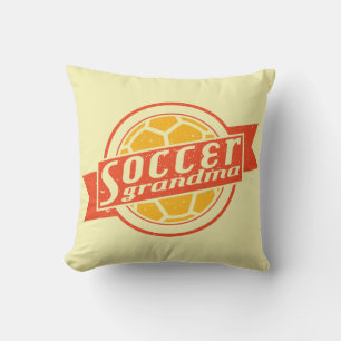 Name und Nummer der Fußballgroßmutter Kissen