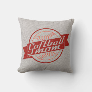 Name und Nummer der Mama des Softballs Kissen