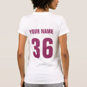 Name und Nummer der Mama Lacrosse Back Print T-Shi T-Shirt (Rückseite)
