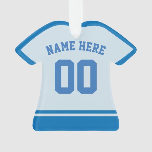 Name und Nummer der Rückseite von Sports Jersey Ornament (Rückseite)