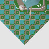 Name und Nummer des Aqua Baseball Diamond Players Seidenpapier (Ausschnitt)