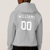 Name und Nummer des benutzerdefinierten Red Soccer Hoodie (Rückseite)