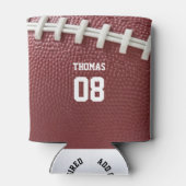 Name und Nummer des Football-Schauspiels Personali Dosenkühler (Rückseite)