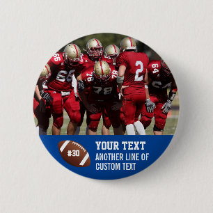 Name und Nummer des Fotos Pinback Hintern Button