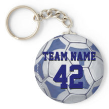 Name und Nummer des Fußball-Balls blau und weiß