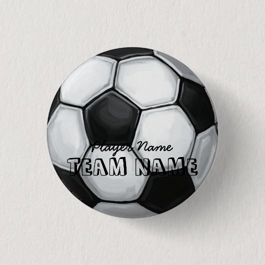 Name und Nummer des Fußballballs Button (Vorderseite)