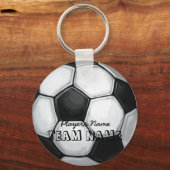 Name und Nummer des Fußballballs Schlüsselanhänger (Vorderseite)