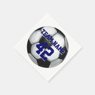 Name und Nummer des Fußballballs Serviette