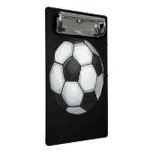 Name und Nummer des Fußballballspielers Mini Klemmbrett (Schrägansicht)