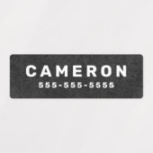 Name und Nummer des groben Betonbeton, wasserdicht Etiketten (Design 1)