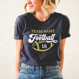 Name und Nummer des Navy Blue-Football-Spielers Tri-Blend Shirt