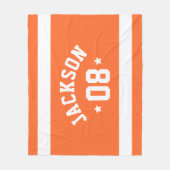Name und Nummer des personalisierten Athleten Fleecedecke (Vorderseite)