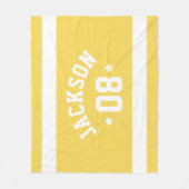 Name und Nummer des personalisierten Athleten Fleecedecke (Vorderseite)