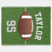 Name und Nummer des personalisierten Fußballspiele Fleecedecke (Vorderseite (Horizontal))