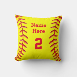 NAME UND NUMMER DES personalisierten SOFTBALLTHEBP Kissen