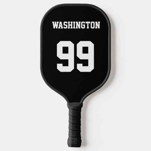 Name und Nummer des personalisierten Sports Pickleball Schläger (Rückseite)