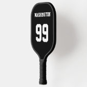 Name und Nummer des personalisierten Sports Pickleball Schläger (Links)