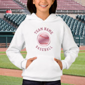 Name und Nummer des Rose Gold Baseball Team Spiele Hoodie