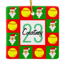 Name und Nummer des Softball-Players