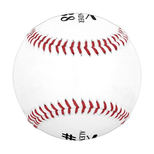 Name und Nummer des Spielers Baseball (Rückseite)