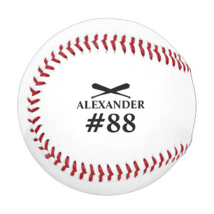 Name und Nummer des Spielers Baseball