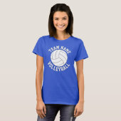 Name und Nummer des Spielers und der Volleyball-Ma T-Shirt (Vorne ganz)